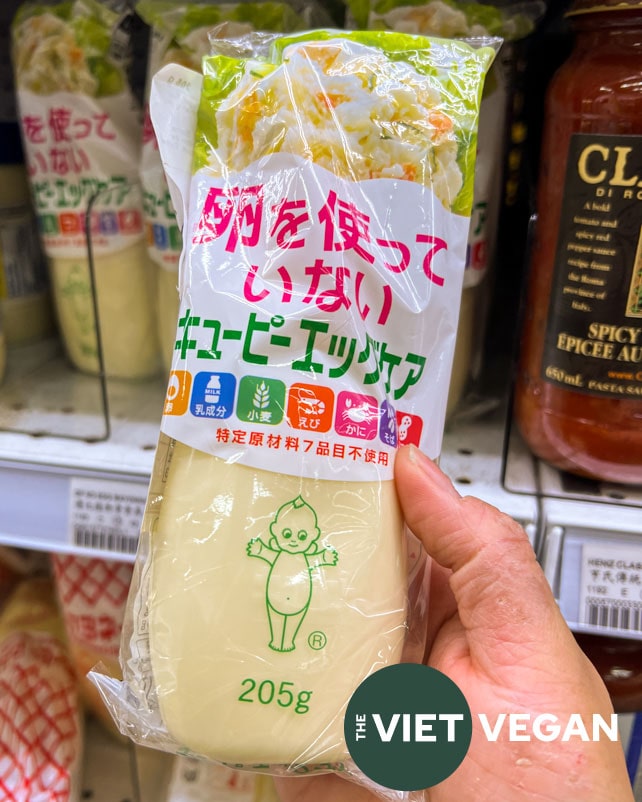 bottle of vegan kewpie mayo in at T&T Supermarket