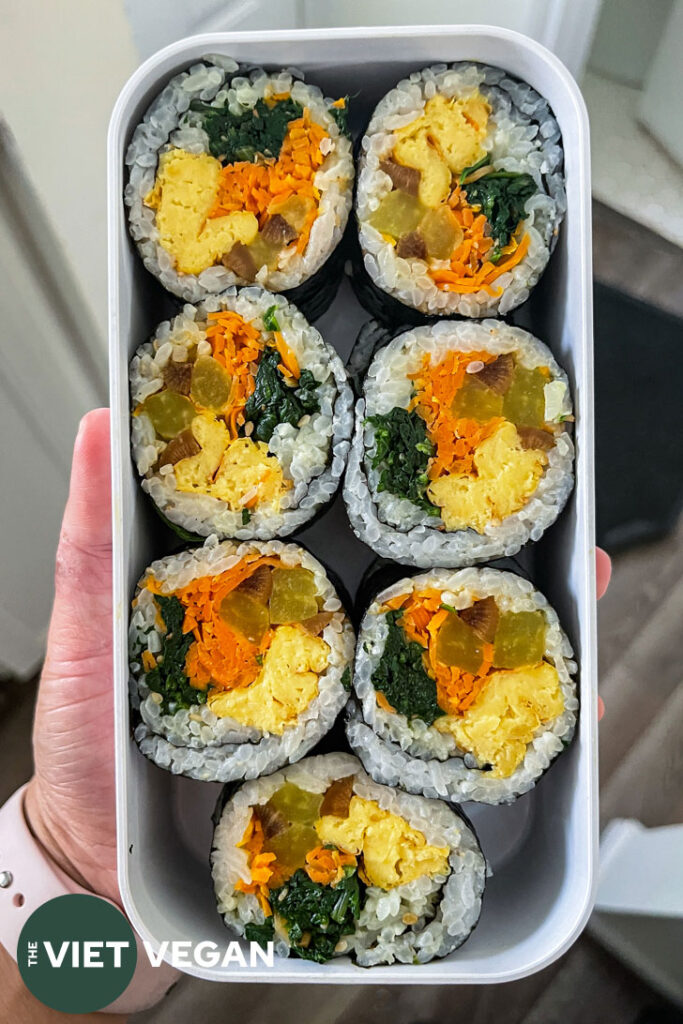 Vegan Kimbap (with Bulgogi mushroom) - My Eclectic Bites